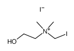 2-羟基-N-(碘甲基)-N,N-二甲基碘化乙铵结构式