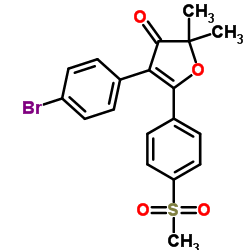 4-(4-bromophenyl)-2,2-dimethyl-5-(4-(methylsulfonyl)phenyl)furan-3(2H)-one picture