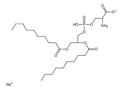 1,2-二癸酰基-sn-甘油-3-磷酸-L-丝氨酸(钠盐)结构式