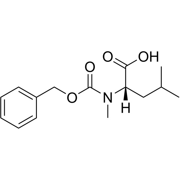Z-N-甲基-L-亮氨酸结构式