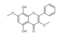 5,8-dihydroxy-3,7-dimethoxyflavone结构式