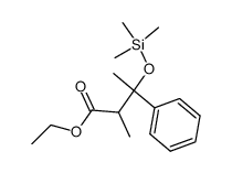 ethyl 2-methyl-3-phenyl-3-((trimethylsilyl)oxy)butanoate结构式