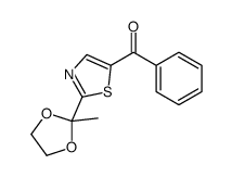 [2-(2-methyl-1,3-dioxolan-2-yl)-1,3-thiazol-5-yl]-phenylmethanone结构式