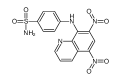4-[(5,7-dinitroquinolin-8-yl)amino]benzenesulfonamide结构式