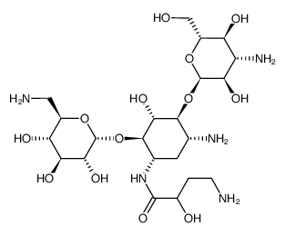 3-(L-4-氨基-2-羟基-丁酰)卡那霉素 A结构式