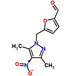 5-(3,5-DIMETHYL-4-NITRO-PYRAZOL-1-YLMETHYL)-FURAN-2-CARBALDEHYDE结构式