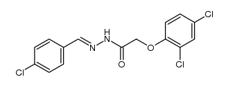 (2,4-dichloro-phenoxy)-acetic acid-(4-chloro-benzylidenehydrazide) Structure