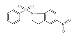 5-硝基-1-(苯基磺酰基)吲哚烷结构式