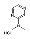 N,N-dimethylpyrazin-2-amine,hydrochloride结构式