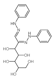 (6Z,7Z)-6,7-bis(phenylhydrazinylidene)heptane-1,2,3,4,5-pentol Structure