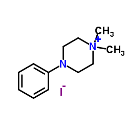 1,1-二甲基-4-苯基哌嗪鎓碘化物(DMPP)结构式