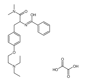 N-[3-[4-[2-(diethylamino)ethoxy]phenyl]-1-(dimethylamino)-1-oxopropan-2-yl]benzamide,oxalic acid Structure