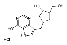7-[[(3R,4R)-3-hydroxy-4-(hydroxymethyl)pyrrolidin-1-yl]methyl]-1,5-dihydropyrrolo[3,2-d]pyrimidin-4-one,hydrochloride结构式