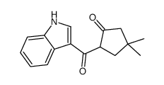2-(1H-indole-3-carbonyl)-4,4-dimethylcyclopentan-1-one结构式