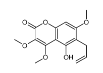 5-hydroxy-3,4,7-trimethoxy-6-prop-2-enylchromen-2-one Structure