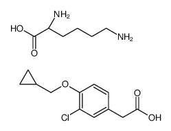 2-[3-chloro-4-(cyclopropylmethoxy)phenyl]acetic acid,(2S)-2,6-diaminohexanoic acid Structure