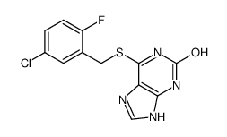 6-[(5-chloro-2-fluorophenyl)methylsulfanyl]-3,7-dihydropurin-2-one Structure