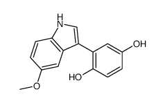 2-(5-methoxy-1H-indol-3-yl)benzene-1,4-diol结构式