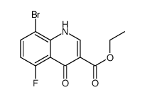 8-Bromo-5-fluoro-4-hydroxy-quinoline-3-carboxylic acid ethyl ester Structure