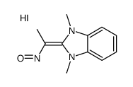 1-(1,3-dimethylbenzimidazol-2-ylidene)ethyl-oxoazanium,iodide Structure