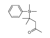4-[dimethyl(phenyl)silyl]-4-methylpentan-2-one结构式
