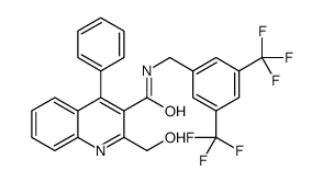 N-[3,5-Bis(trifluoromethyl)benzyl]-2-(hydroxymethyl)-4-phenyl-3-q uinolinecarboxamide结构式