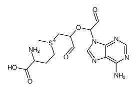 (3-amino-3-carboxypropyl)-[2-[1-(6-aminopurin-9-yl)-2-oxoethoxy]-3-oxopropyl]-methylsulfanium Structure
