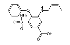 3-(but-2-enylamino)-4-phenoxy-5-sulfamoylbenzoic acid Structure
