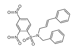 (E)-N-benzyl-2,4-dinitro-N-(3-phenyl-2-propenyl)benzenesulfonamide结构式