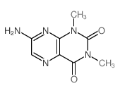 2,4(1H,3H)-Pteridinedione,7-amino-1,3-dimethyl- Structure