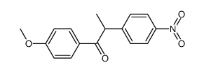 1-(4-methoxyphenyl)-2-(4-nitrophenyl)-1-propanone结构式