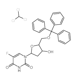 chloroform,5-fluoro-1-[4-hydroxy-5-(trityloxymethyl)oxolan-2-yl]pyrimidine-2,4-dione结构式