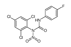 3-(4-fluorophenyl)-1-nitro-1-(2,4,6-trichlorophenyl)urea Structure