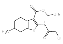 2-(2-氯乙酰基氨基)-6-甲基-4,5,6,7-四氢苯并[b]噻吩-3-羧酸乙酯结构式