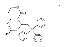 (E)-(2-(carboxymethyl)-3-(ethoxycarbonyl)pent-3-en-1-yl)triphenylphosphonium bromide结构式