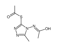 S-[4-(acetylamino)-5-methyl-4H-1,2,4-triazol-3-yl] ethanethioate结构式