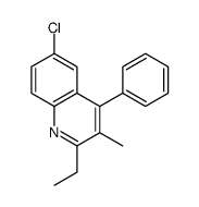 6-chloro-2-ethyl-3-methyl-4-phenylquinoline结构式