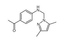1-[4-[(3,5-dimethylpyrazol-1-yl)methylamino]phenyl]ethanone Structure