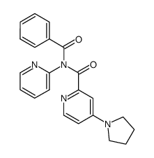 N-benzoyl-N-(pyridin-2-yl)-4-(pyrrolidin-1-yl)picolinamide结构式