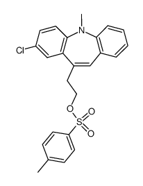 methyl-4 benzene sulfonate de chloro-8 methyl-5 5H-dibenz[b,f]azepine-10-ethanol Structure