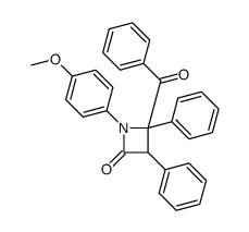 4-benzoyl-1-(4-methoxyphenyl)-3,4-diphenylazetidin-2-one结构式