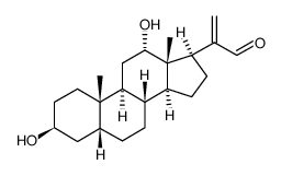 3β,12α-Dihydroxy-20-methylen-5β-pregnan-21-al Structure