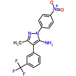 3-METHYL-1-(4-NITROPHENYL)-4-[3-(TRIFLUOROMETHYL)PHENYL]-1H-PYRAZOL-5-YLAMINE Structure