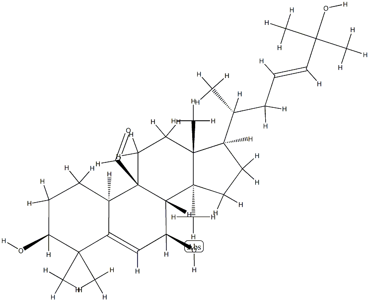3,7,25-Trihydroxycucurbita-5,23-dien-19-al结构式