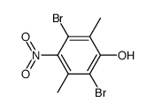 2,5-dibromo-3,6-dimethyl-4-nitro-phenol结构式