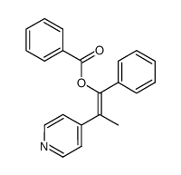 benzoic acid-(1-phenyl-2-[4]pyridyl-propenyl ester) Structure