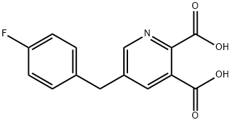 5-(4-Fluorobenzyl)-2,3-pyridinedicarboxylic acid Structure
