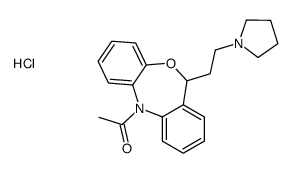 1-[6-(2-pyrrolidin-1-ylethyl)-6H-benzo[c][1,5]benzoxazepin-11-yl]ethanone,hydrochloride Structure