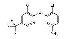 3-氯-2-(2-氯-5-氨基-苯氧基)-5-三氟甲基吡啶结构式
