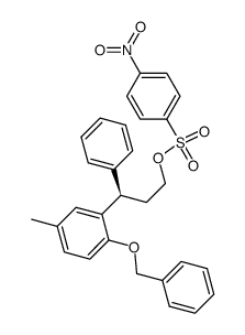 (R)-3-[2-(benzyloxy)-5-methylphenyl]-3-phenylpropyl 4-nitrobenzenesulfonate Structure